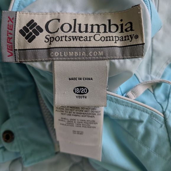 Columbia Kids Aqua and White Jacket - Picture 6 of 6